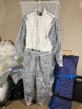 Sparco Meta-Aramid White Grey Auto Racing Suit Size 56 Para-Aramid