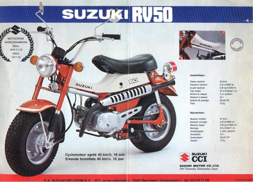 Manuel atelier suzuki - suzuki, rv50