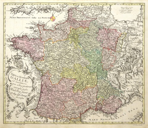 France carte ancienne - ancienne, en