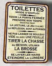 plaque métal vintage