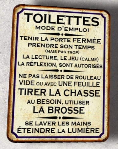Plaque métal vintage - métal,