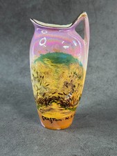 ART DECO c1930s - Hand Painted - Lustre Pink Vase - Grafton NSW - Jacarandas