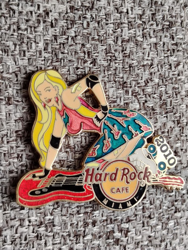 Pin girl hard rock cafe - pin, cafe/