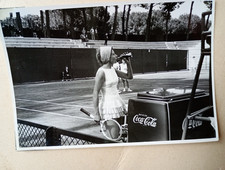 1961 TENNIS CHAMPIONSHIPS COKE FRIDGE - COLA IN THE FOREGROUND WRITTEN ON THE BACK.