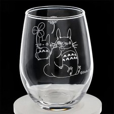 Mon voisin Totoro - Verre gravé Totoro et Tororo blanc Trèfle - Noritake