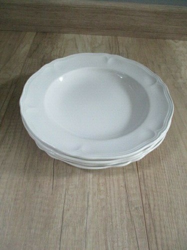 Assiettes blanches semi - 4,