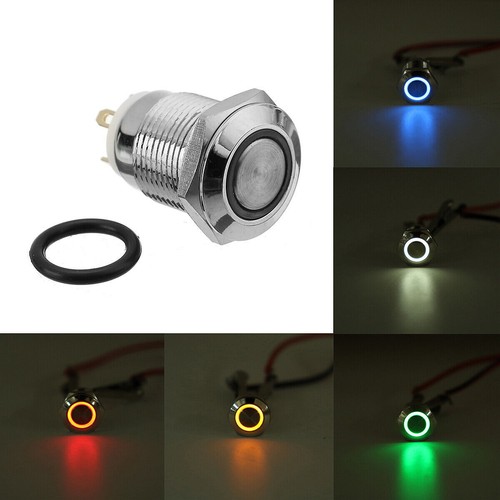 12v 12mm anneau led bouton - 12v,