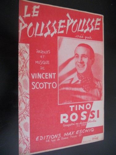 Ancienne partition pousse - ancienne,