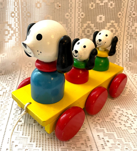 Jouet bois tirer - bois, 3