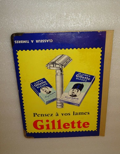Pub gillette classeur timbres - gillette,