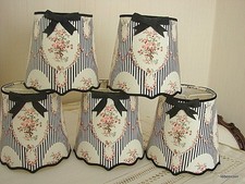 LOT de 5  abat-jour festonnés