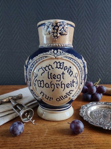 Pichet vin ancien grès - à, en