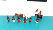 Lot figurines lego moyen âge ancien castle chevalier chevaux Maîtres du dragon