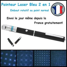 POINTEUR LASER BLEU 2 en 1