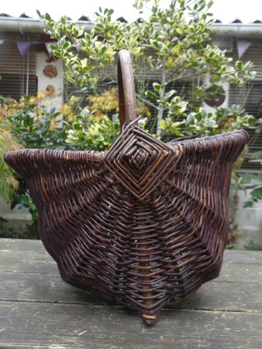 Beau panier osier ancien old - ancien,
