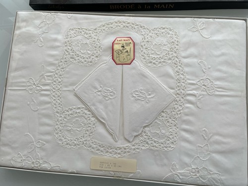 Nappe serviettes dentelle - et,