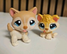✨️Authentic Littlest Pet Shop Lot 1012 + 1013 Husky Dog Puppy Baby Mom LPS✨️