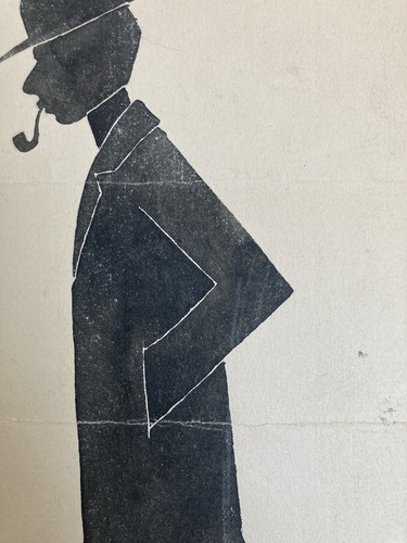 Lithographie portrait 1930 - portrait, À