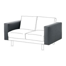 Ikea Norsborg Covers for 2 Armrests - Finnsta Dark Grey 903.041.82