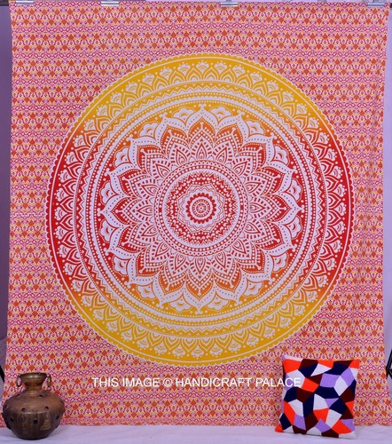 Tenture mandala ombre indienne - tenture,