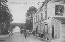 Old postcard 91 BREUILLET / CAFE DU CHEMIN DE FER / CAFE / RESTAURANT / BILLIARDS