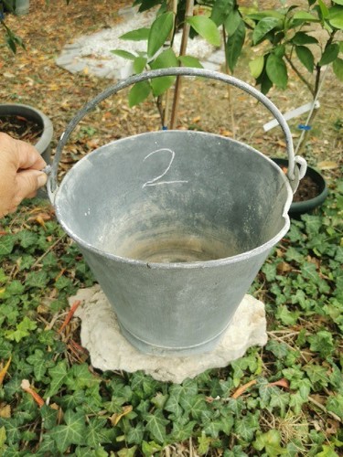 Bassine zinc seau - zinc,