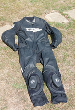Furygan One Piece Race Leathers UK42 EU 52, Rare Matt Black All-In-One Leathers