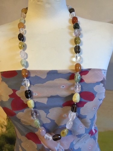Collier pierres semi - de,
