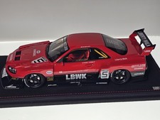 Inno 1:18 Nissan Skyline LBWK ER34 Super Silhouette Model Car Red/Black