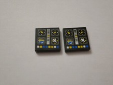 LEGO REF : 3068pb0119 - 2x2 tile - Avionics Controls Pattern X 2 tile