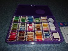 organizer of embroidery floss on cards many colors + new empty cards