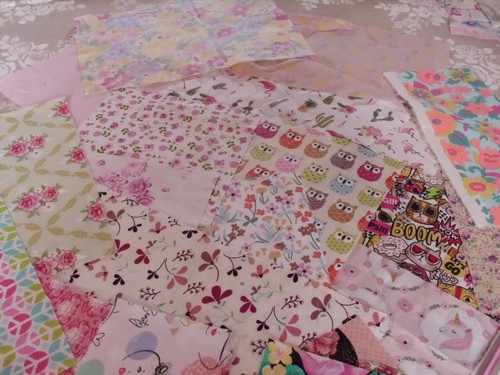 Lot petits coupons tissu - de,