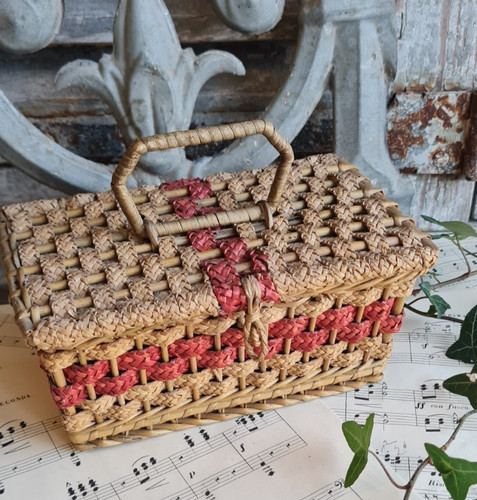 Ancien petit panier osier - petit,