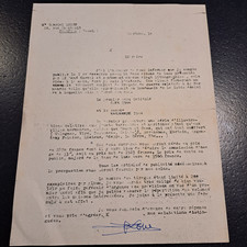 Gabriel LOIRE peintre et maître-verrier Lettre signée de sa main