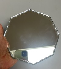 Octagonal mirror with beveled edge 14 cm 1920s