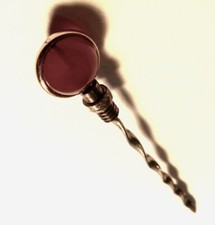 DUNHILL cure pipe argent et or pierre rouge