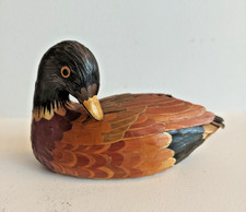 Sublime Canard décoratif en Marqueterie de Pailles Colorées - Artisanat Chinois