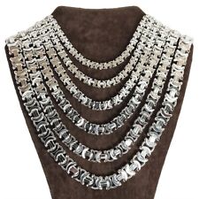 925 Sterling Silver Men's Euro King Flat Byzantine Bright Chain! All Sizes