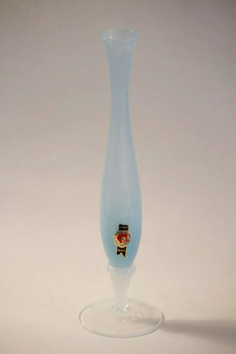 Vase opaline bleue soliflore