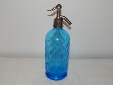 OLD SIPHON Blue Seltz Water Bottle