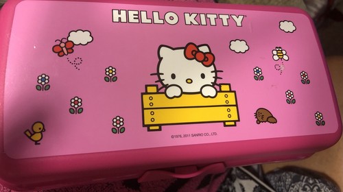 Hello kitty pink pencil box - kitty,