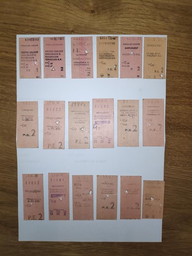 Lot anciens tickets trains - 18,