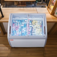 VEVOR Vitrine Réfrigérée à Crème Glacée Vitrine à Glaces Gelato Commerciale 264L
