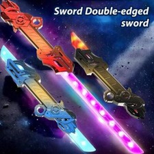 Sabre laser multifonctionnel à double tête, épée lumineuse, cadeau pour enfants=