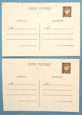 ● Lot de 2 entiers postaux