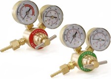 Oxygen Acetylene Regulator Set CGA540, CGA200 Inlet Connection 9/16"-18 (Type B)