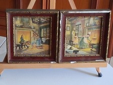 Paire de  tableaux  gravures