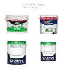 Dulux  Crown  Berger  Pure Brilliant White Silk Paints  Wall  Ceilings