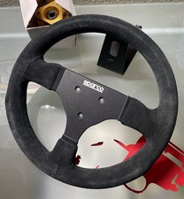 Sparco Competition 285 (285mm) Suede Black 015P285SN W/Hub Uninstalled Used