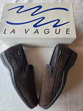 Chaussons/charentaises gris et marron Orod taille 40 La Vague neufs (pa)